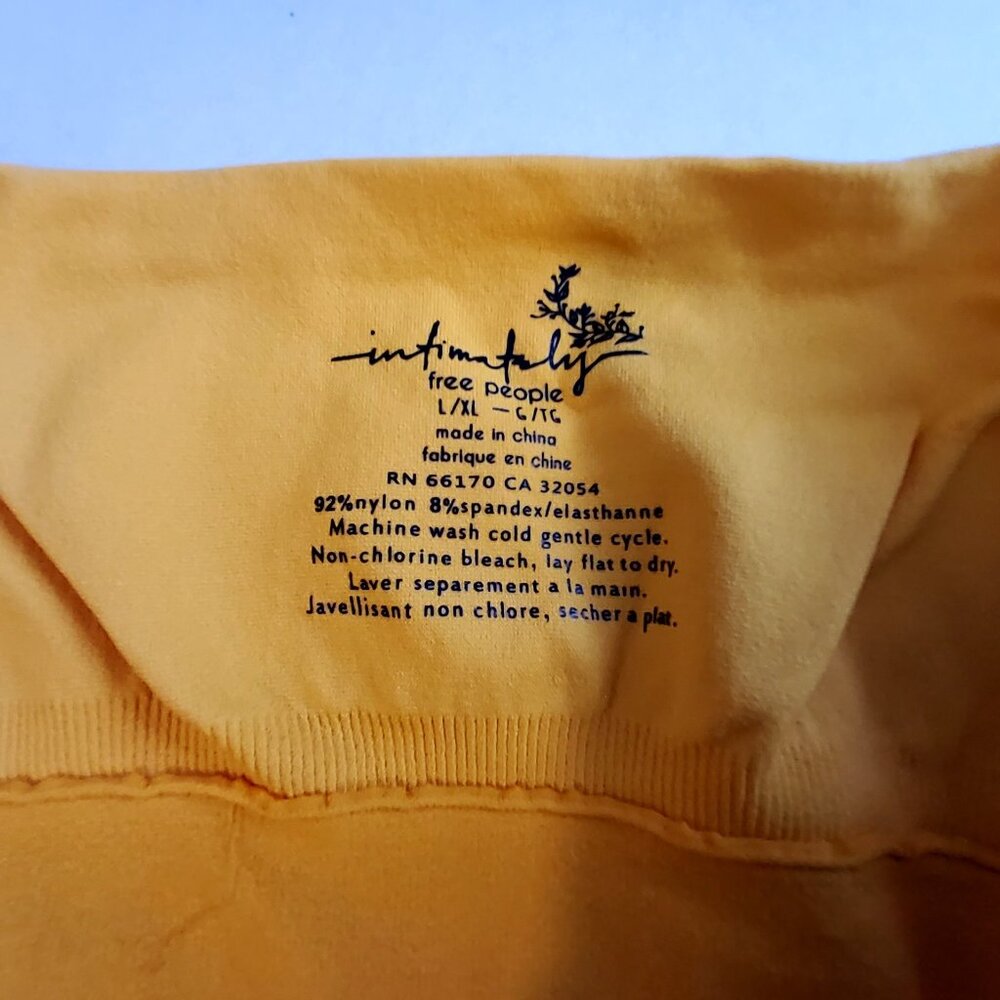 Free People Intimately Womens Yellow V-Neck Seamless Tank Top  Size  L-XL - Picture 5 of 9